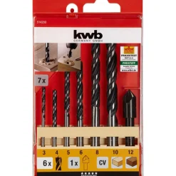 kwbHolzspiralbohrersatz 8 teilig