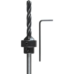 kwbHolzspiralbohrer-Set mit Aufstecksenker und Tiefenstop 3 teilig Durchmesser 3 mm