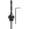 kwbHolzspiralbohrer-Set mit Aufstecksenker und Tiefenstop 3 teilig Durchmesser 5 mm