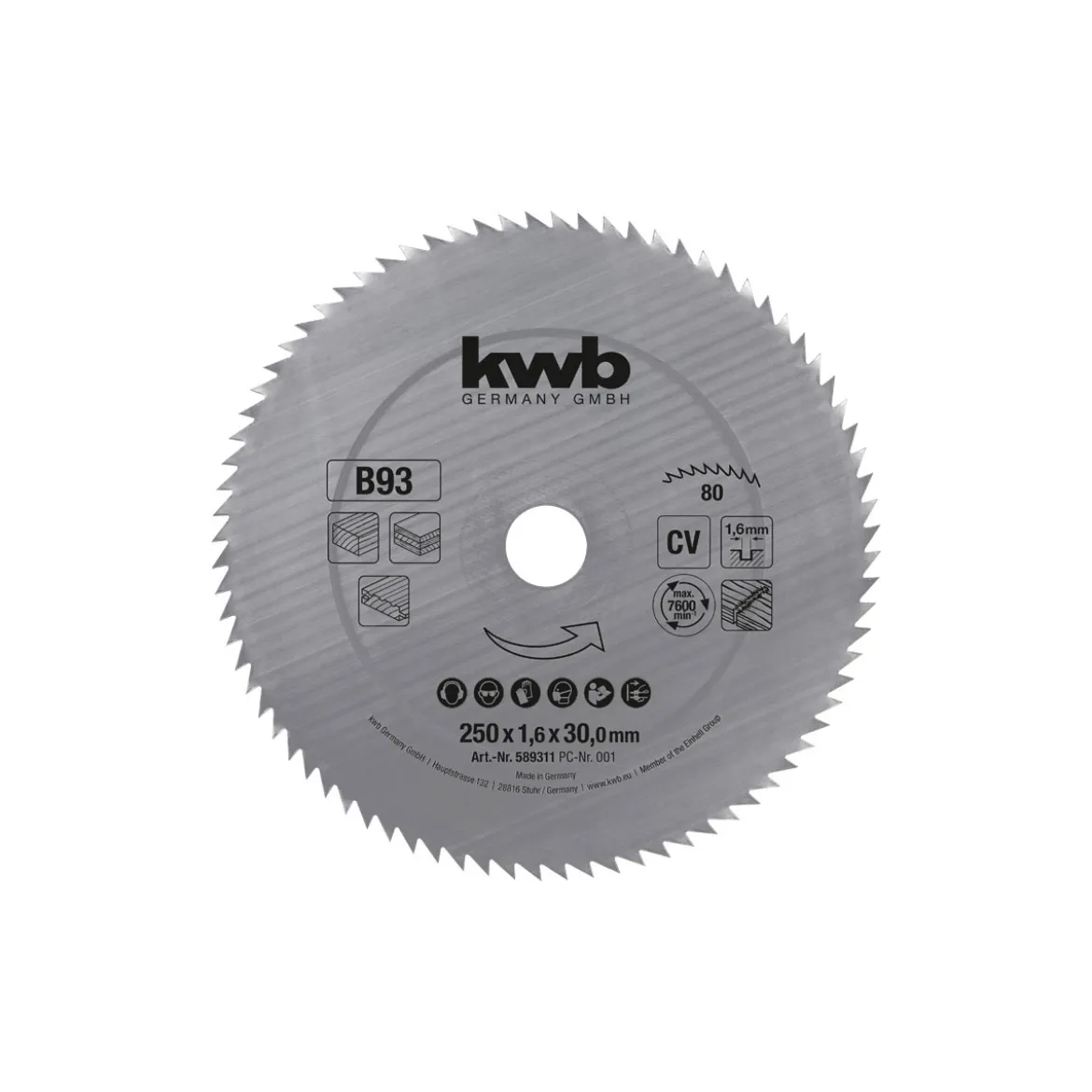 kwbProfilholz-Kreissägeblätter Durchmesser 250 mm