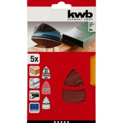 kwbSchleifdreiecke Quick Stick Holz und Metall K120