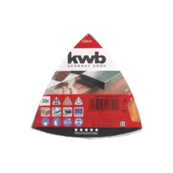 kwbSchleifdreiecke Quick Stick Holz und Metall 93 mm K120