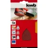kwbSchleifdreiecke Quick Stick Holz und Metall 96 x 136 mm K80