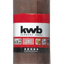 kwbSchleifmittel-Rollen Holz und Metall 5 m x 115 mm K240