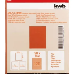 kwbSchleifpapier Holz und Farbe Flint 230 x 280 mm K120