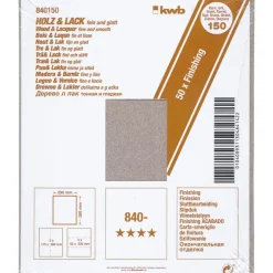 kwbSchleifpapier Holz und Lack Finishing 230 x 280 mm K150