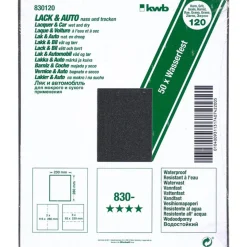 kwbSchleifpapier Lack und Auto wasserfest 230 x 280 mm K120