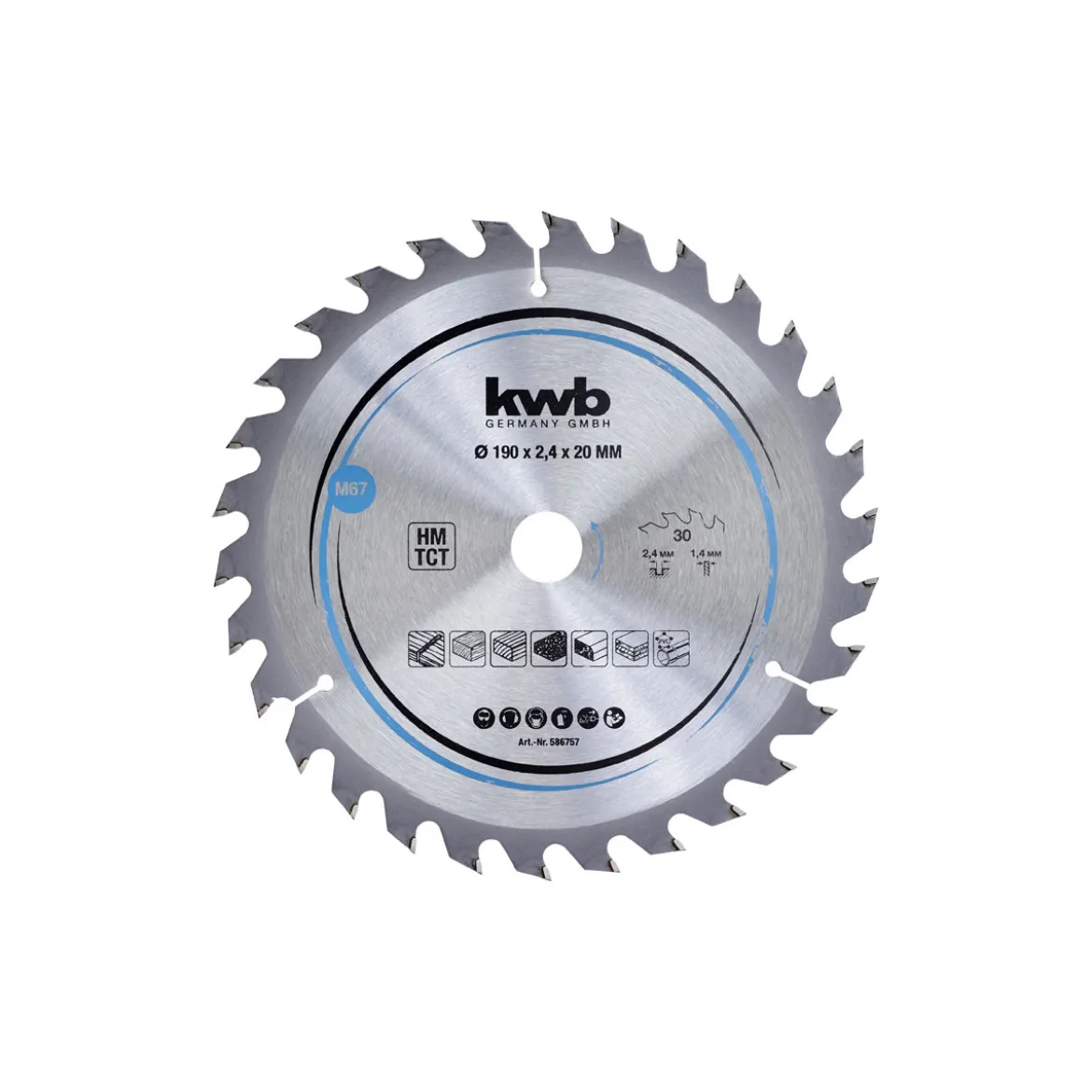 kwbSpanplatten-Kreissägeblätter für Handkreissägen Durchmesser 190x20 mm