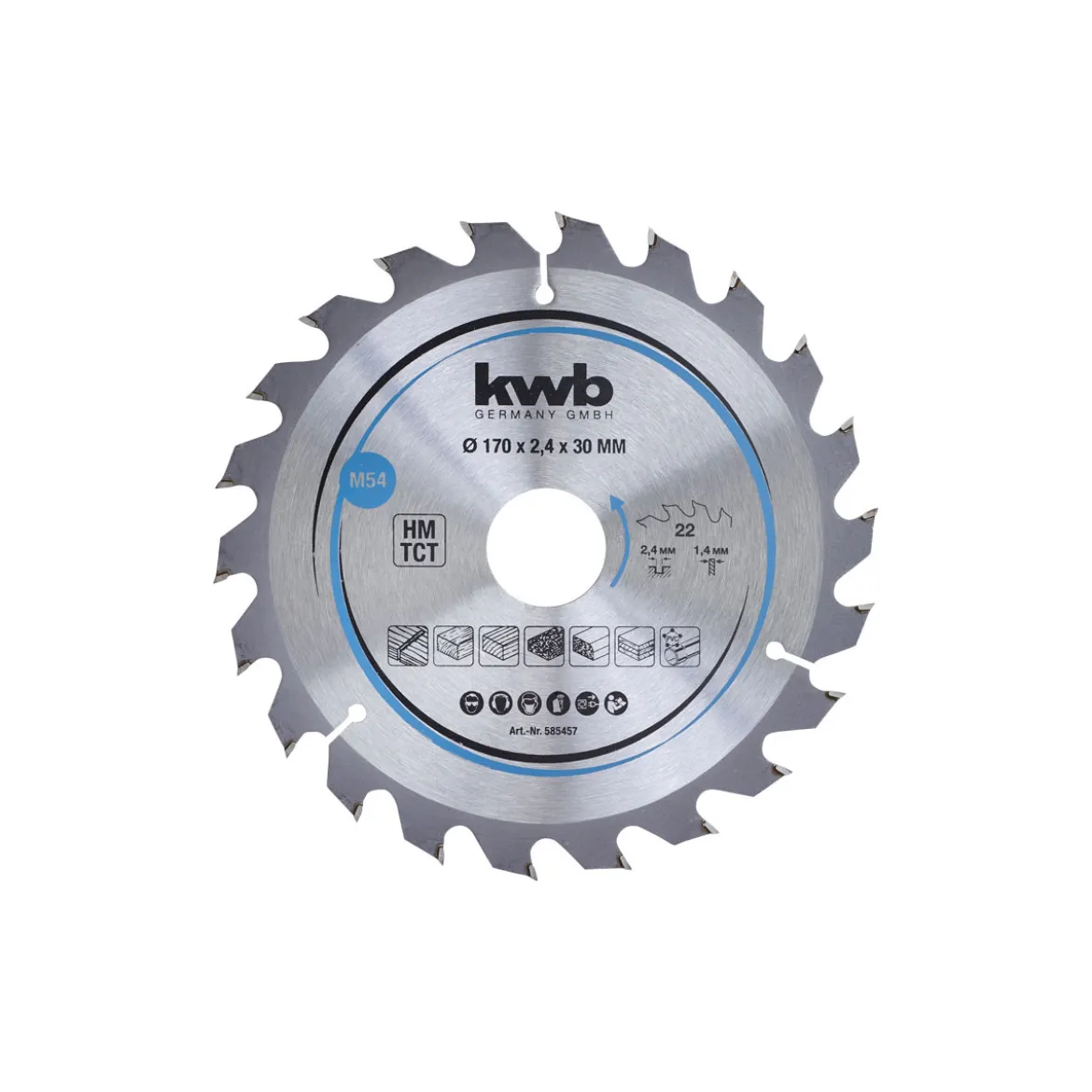 kwbSpanplatten-Kreissägeblätter für Handkreissägen Durchmesser 170x30 mm