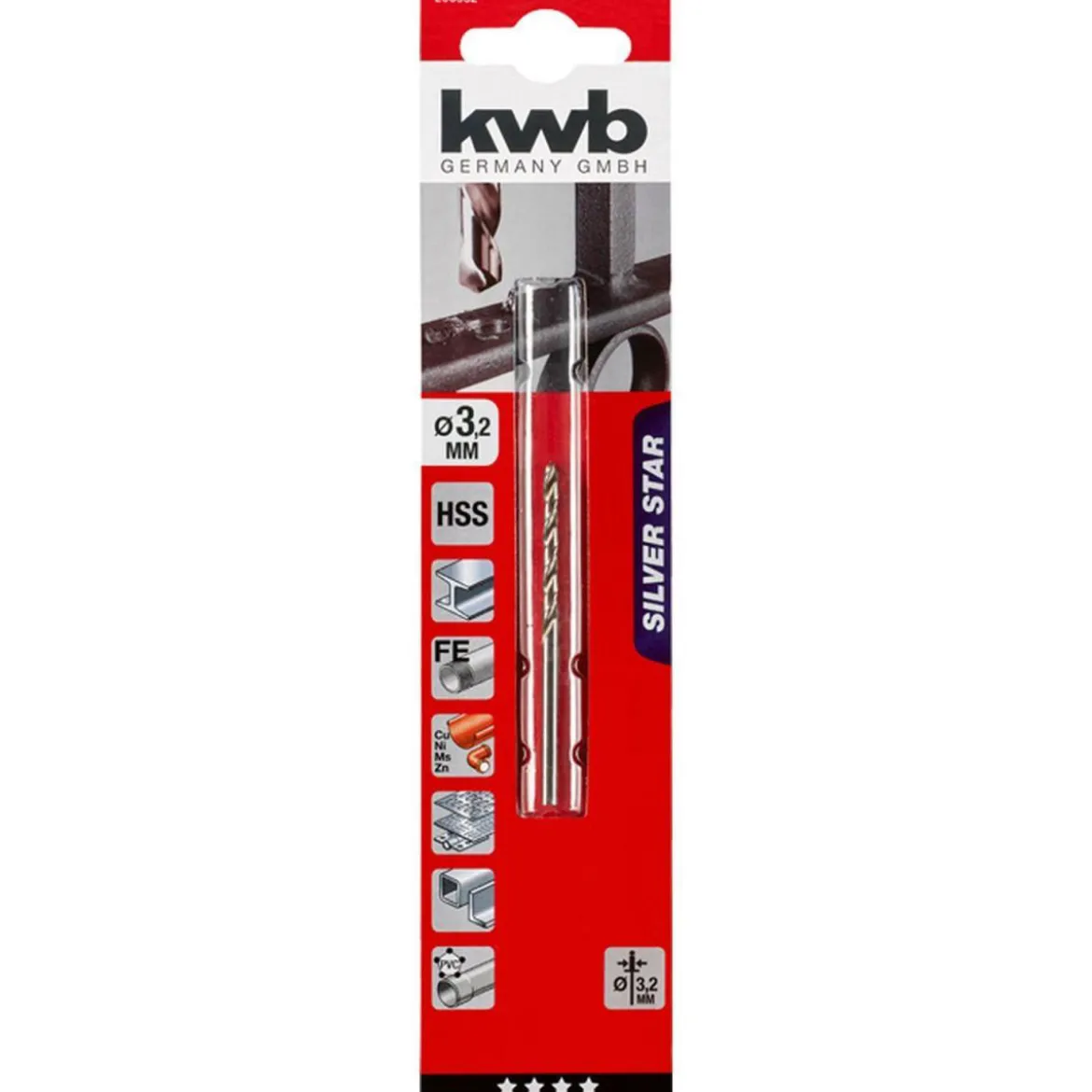 kwbSpiralbohrer Silver Star Durchmesser 3,2 mm