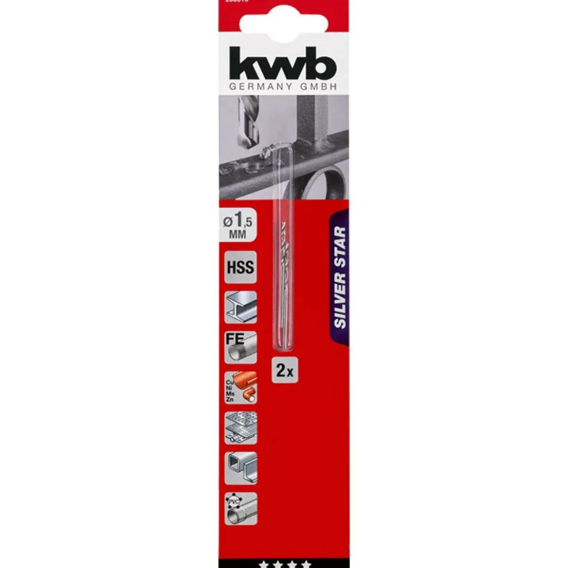 kwbSpiralbohrer Silver Star Durchmesser 1,5 mm