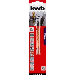 kwbSpiralbohrer Titan Durchmesser 4 mm