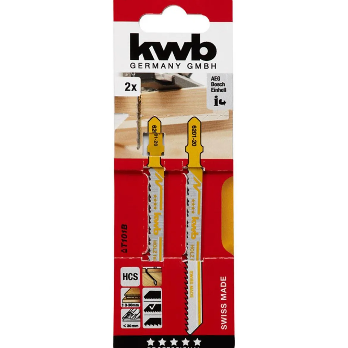 kwbStichsägeblätter Holzbearbeitung fein S20