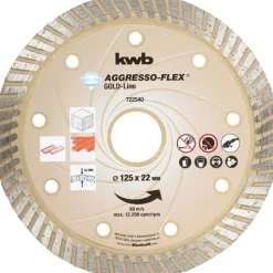 kwbTrennscheiben Aggreso-Flex Gold-Line Diamant Durchmesser 125 mm