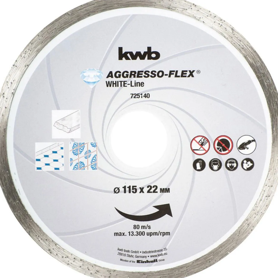 kwbTrennscheiben Aggreso Flex White Line Diamant Durchmesser 115 mm