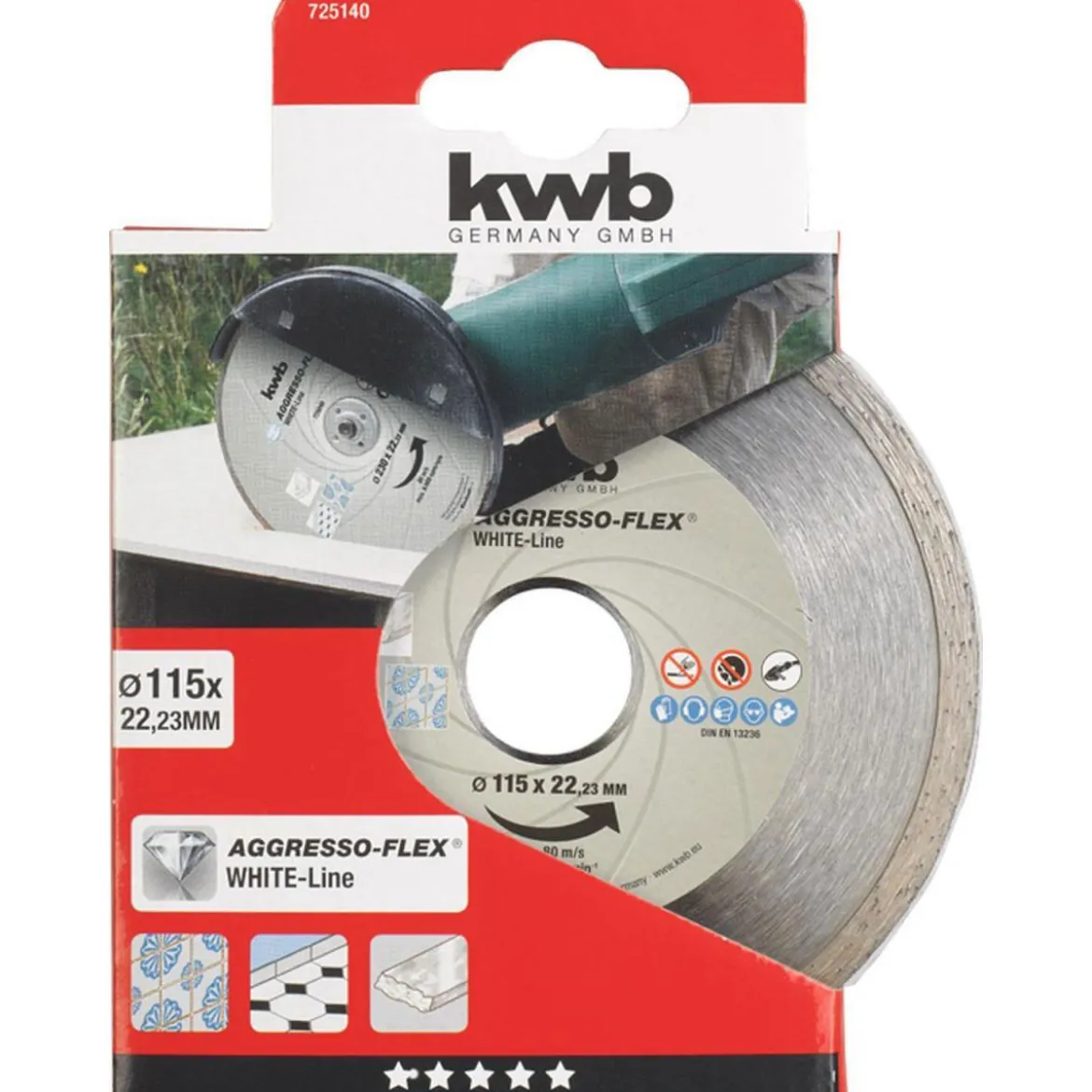 kwbTrennscheiben Aggreso Flex White Line Diamant Durchmesser 115 mm