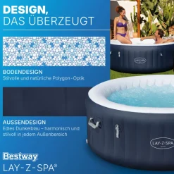 Lay-Z-Spa Whirlpool Miami AirJet4 Personen Dm. 180x66 cm, Dunkelblau