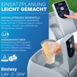 Lay-Z-Spa Whirlpool Miami AirJet4 Personen Dm. 180x66 cm, Dunkelblau