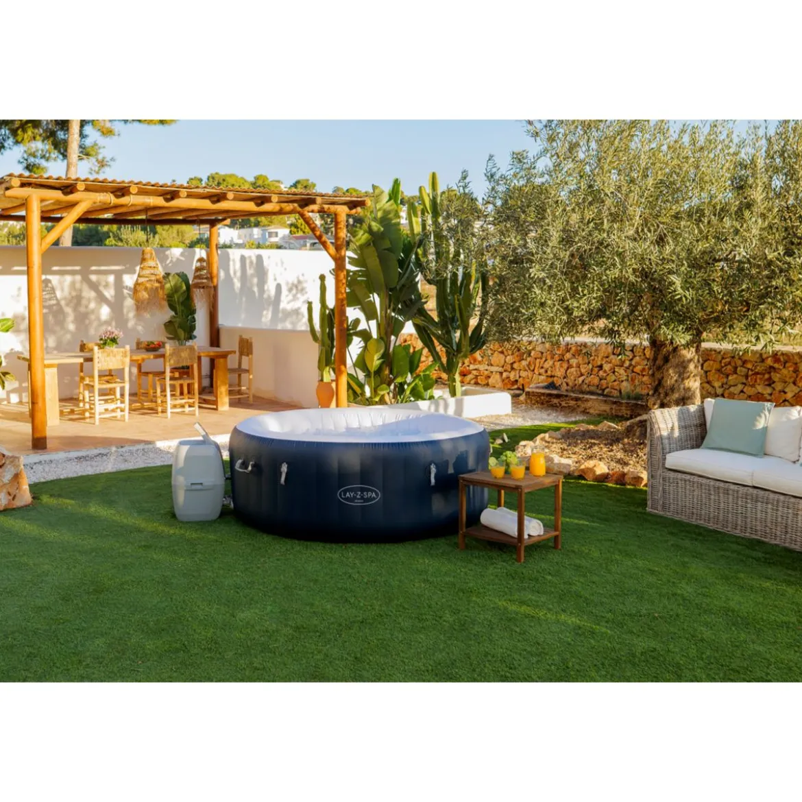 Lay-Z-Spa Whirlpool Miami AirJet4 Personen Dm. 180x66 cm, Dunkelblau