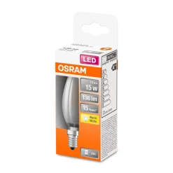 LED Kerze E14 136lm 2.700K 15 WErsatz warmweiss Filament matt