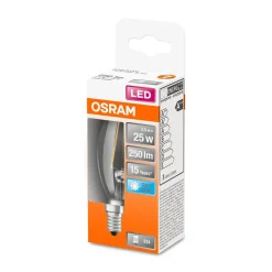 LED Kerze E14 250lm 4.000K25 W Ersatz kaltweiss Filament klar