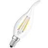 LED Kerze windstoss E14 470lm 2.700K40 W Ersatz warmweiss Filament klar