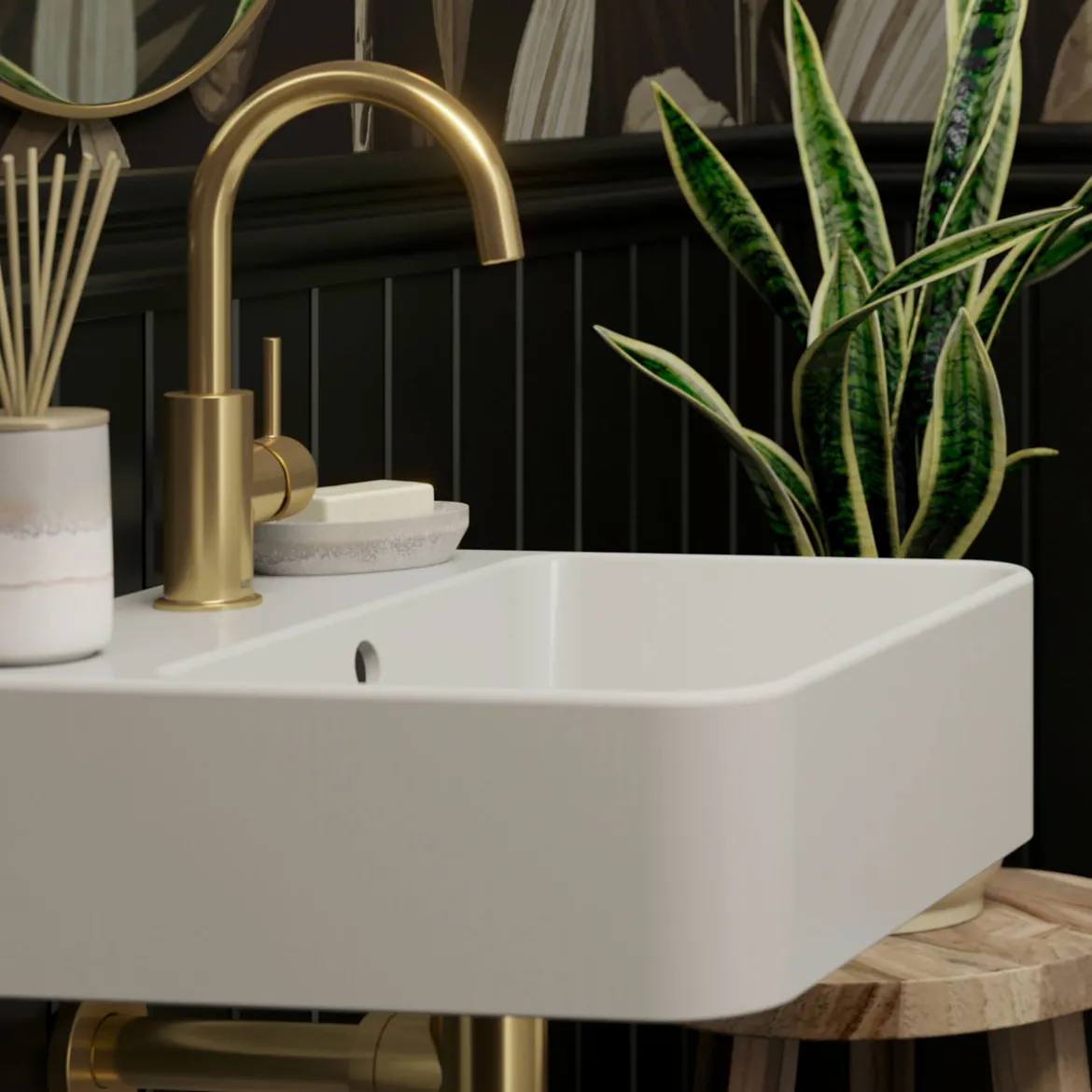 LENZ Waschtischarmatur Moana Easy-Clean Gold