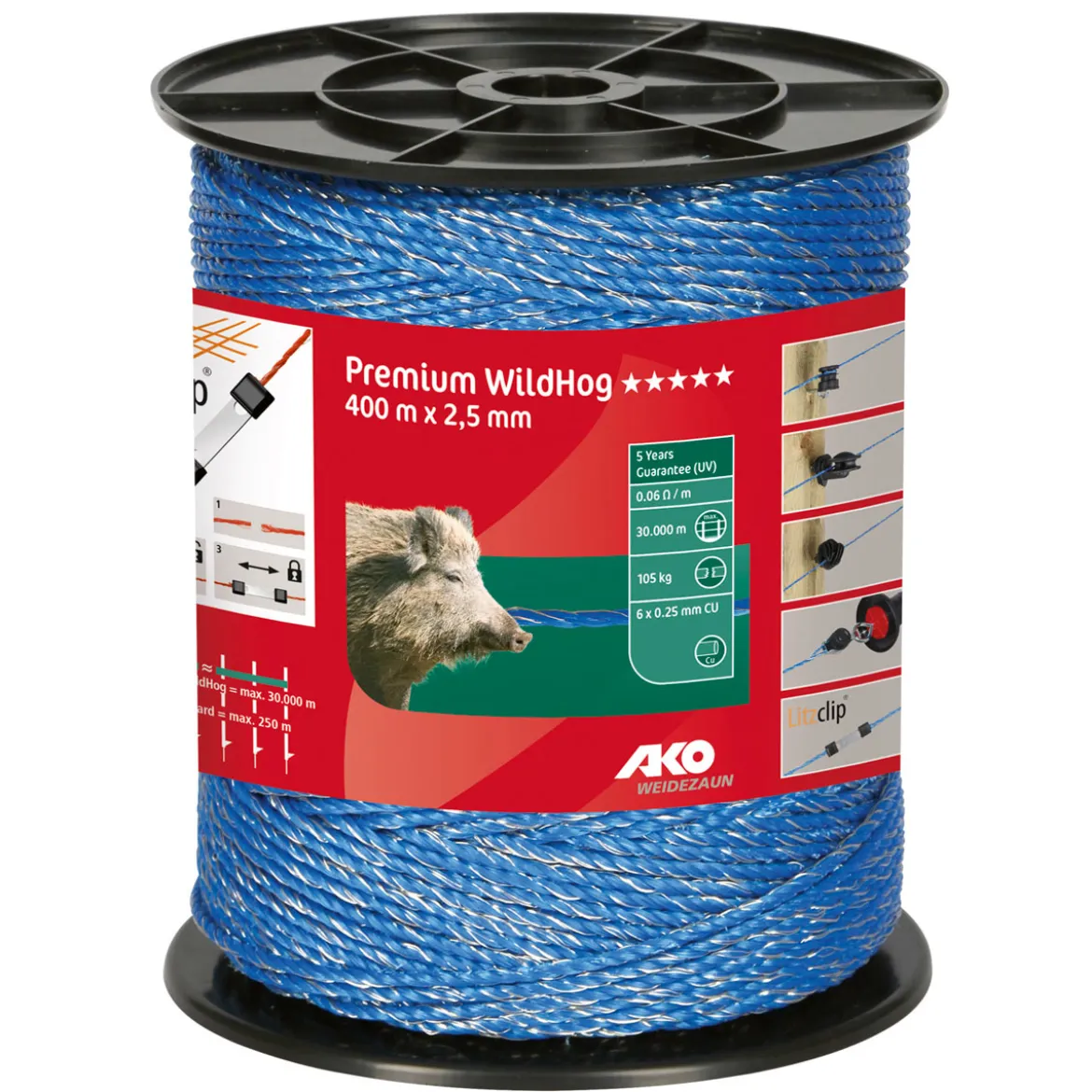 Litze Premium WildHog 400 m blau