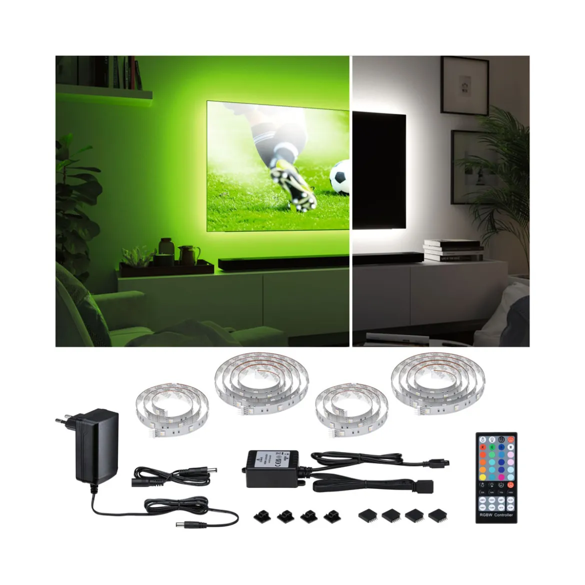 MaxLED 250 Comfort Sets TV 55 RGBW 3000K20,5W 230/24V Silber Kst