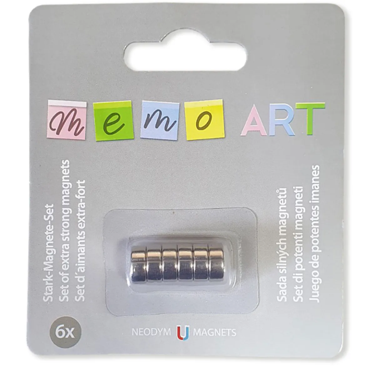 Memo-Art 6 runde Magnete