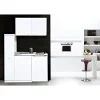 Minikueche weiss 100x60cm Pantry 100Smit Siebkorbventil respekta