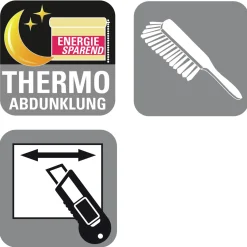 Mini-Rollo Thermo weiss 45x150cm