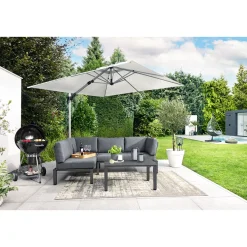 MWH Lounge-Set Widoo, 3-teilig,Aluminium eisengrau