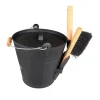 MyFireTool Ascheeimer schwarz 26,5 x 30 cm