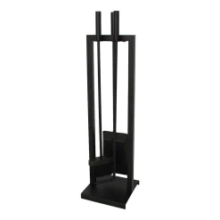 MyFireTool Kaminofenbesteck, 3tlg., Farbe: Schwarz, pulverbeschichtet