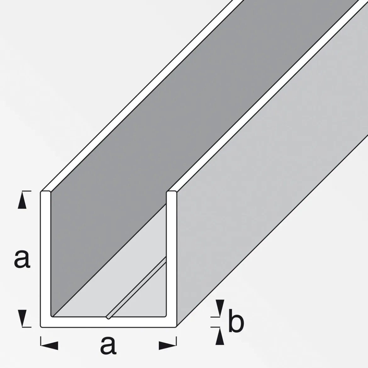 MyTool Quadrat-U 7,5 mm 2,5m weiß