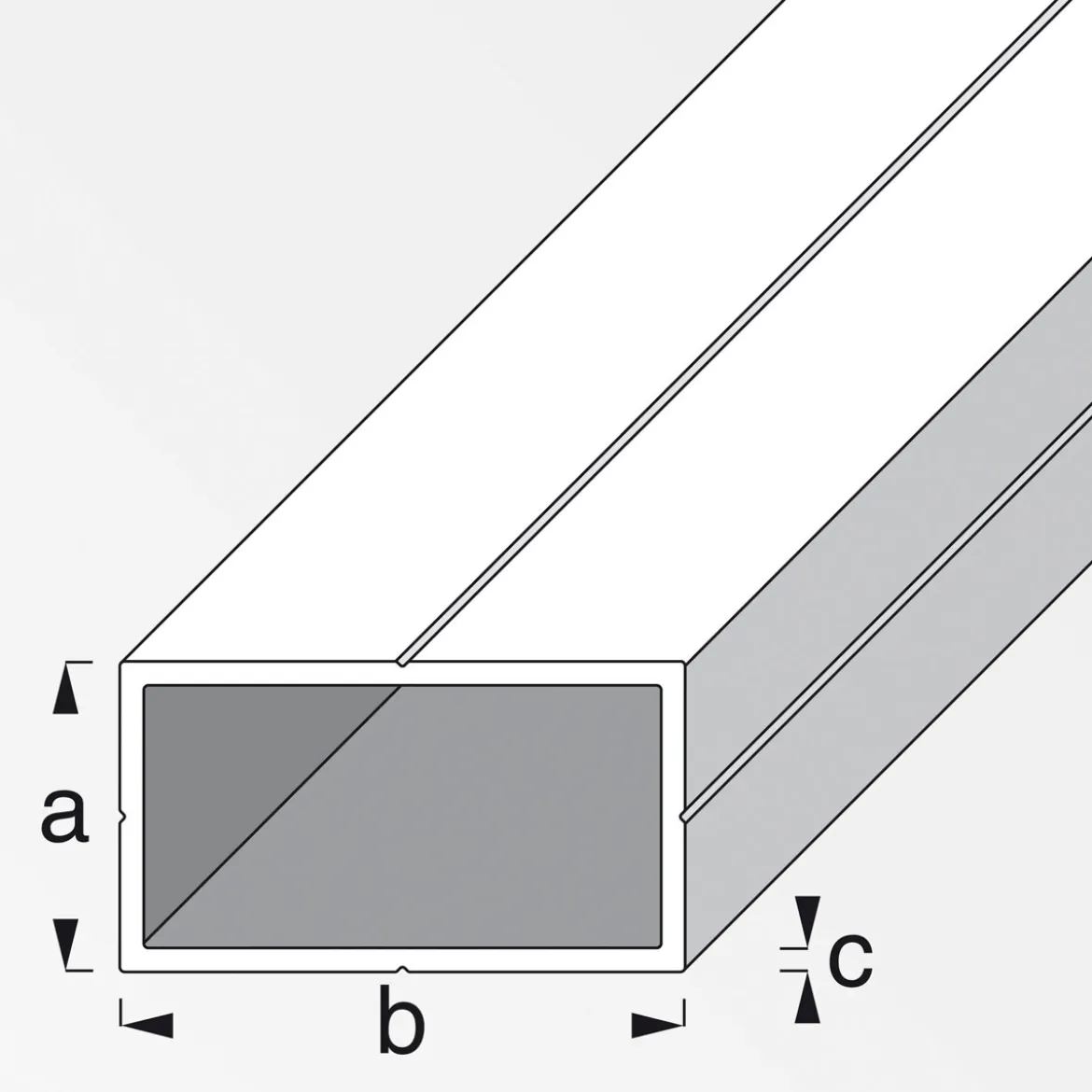 MyTool Rechteckrohr 19,5 x 35,5 mm 2,5m blank