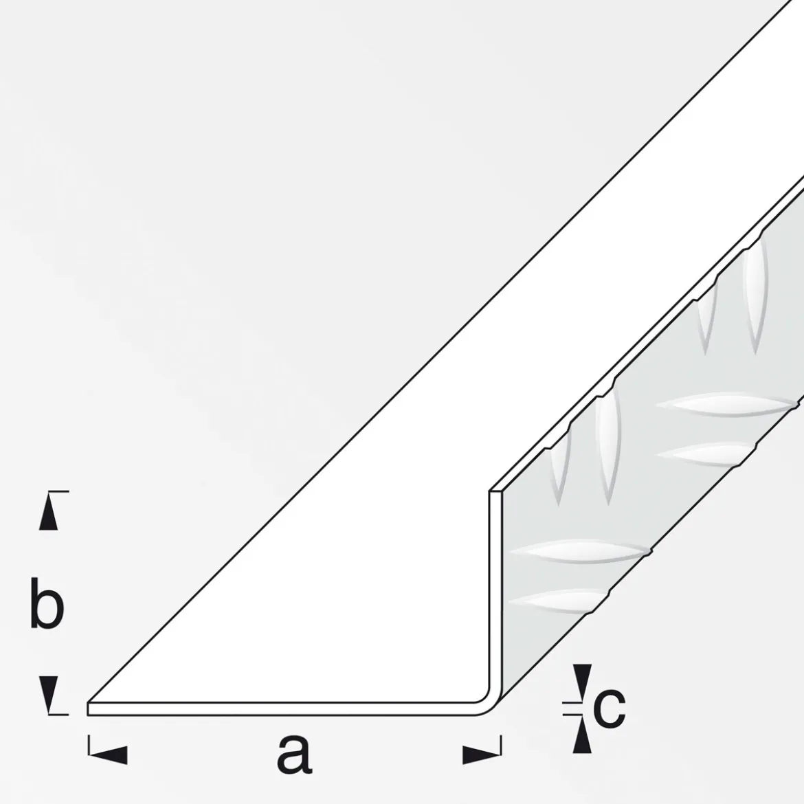 MyTool Riffelblechwinkel 23,5 x 43,5 mm 1m blank