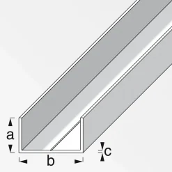 MyTool U-Profil 15,5 x 27,5 mm 2,5m blank