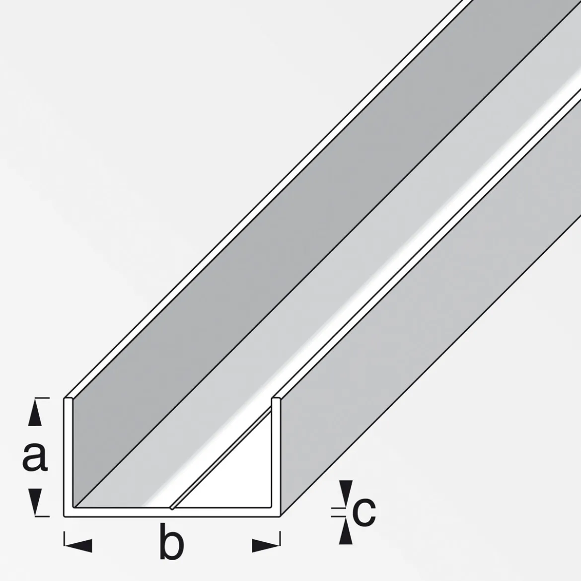 MyTool U-Profil 29,5 x 53,6 mm 1m blank