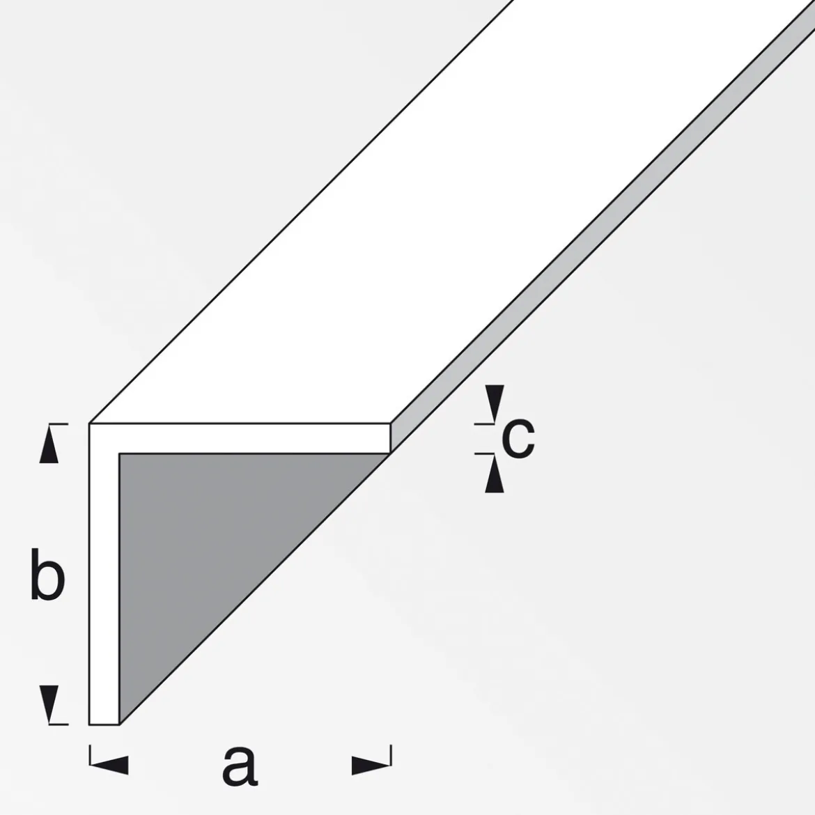 MyTool Winkel 15 x 15 x 1 mm 1m silber-eloxiert