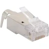 Netzwerkstecker 8-8- 2 Stueck CAT 6a/CAT7 silber/grau
