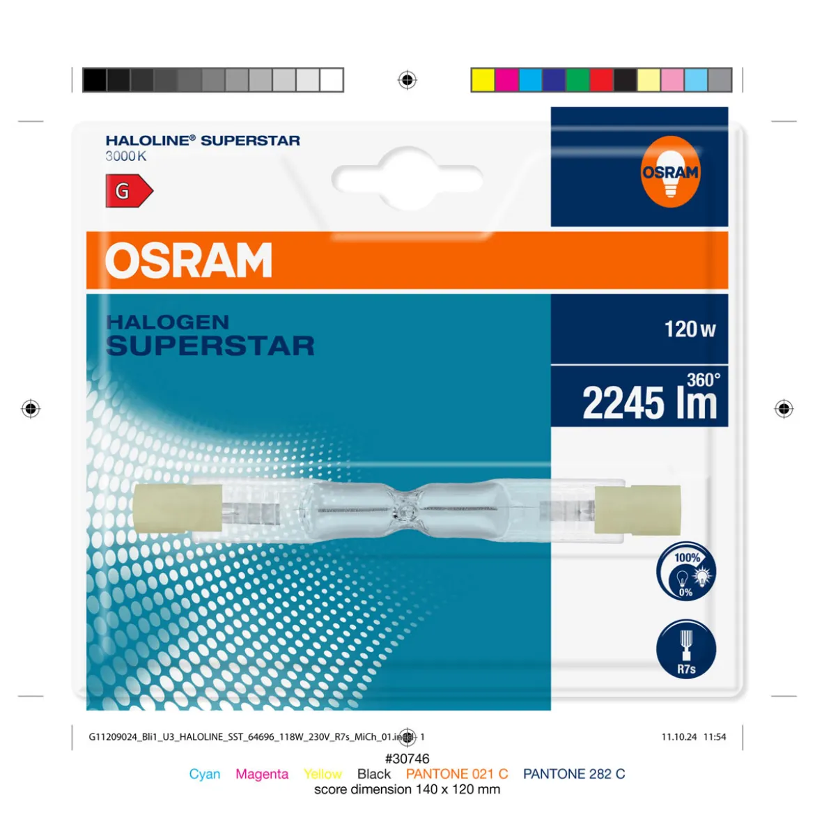 Osram Halogenleuchte Halogen Superstar 120W