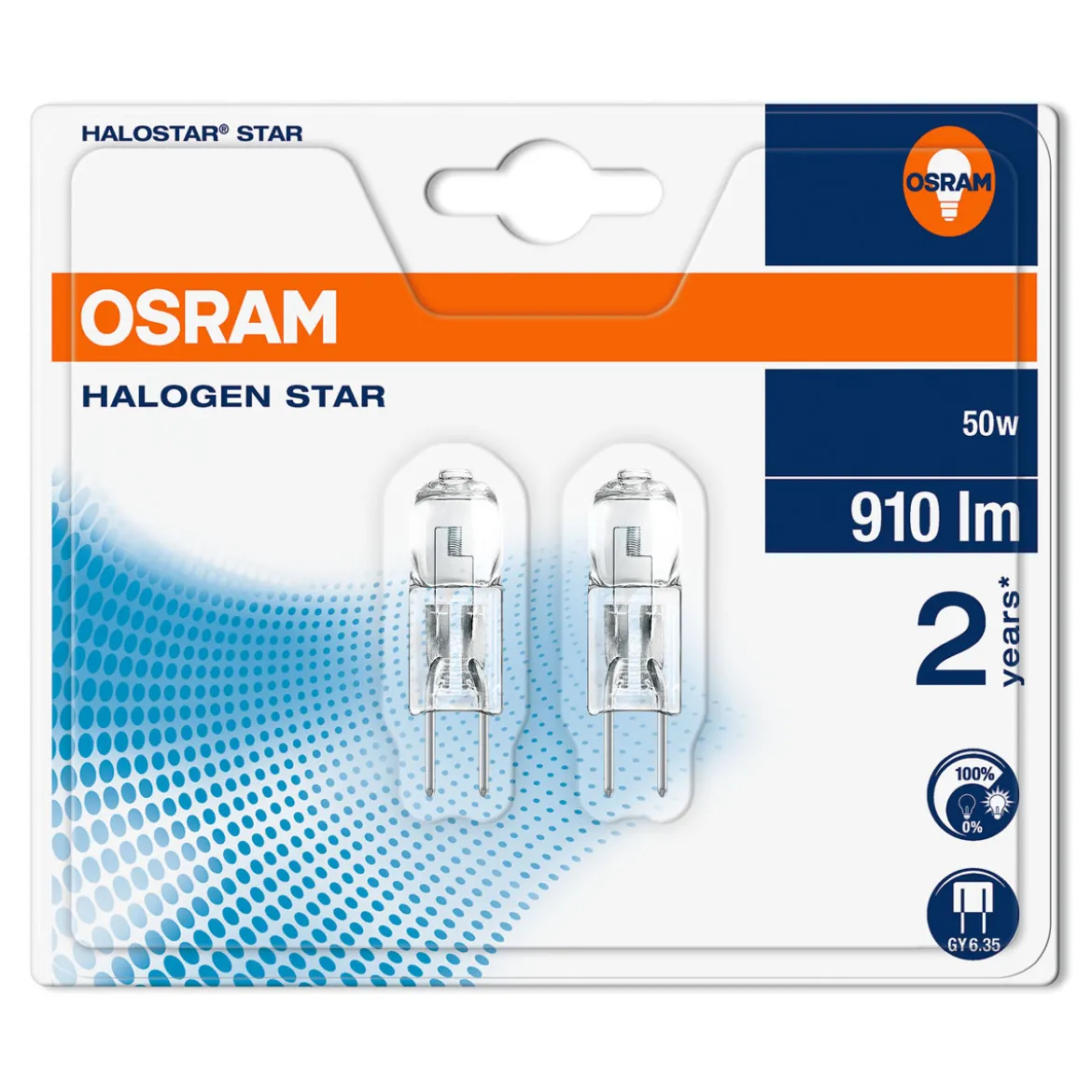 Osram Halogenleuchte warmweiß GY6.35 50W Energieklasse C