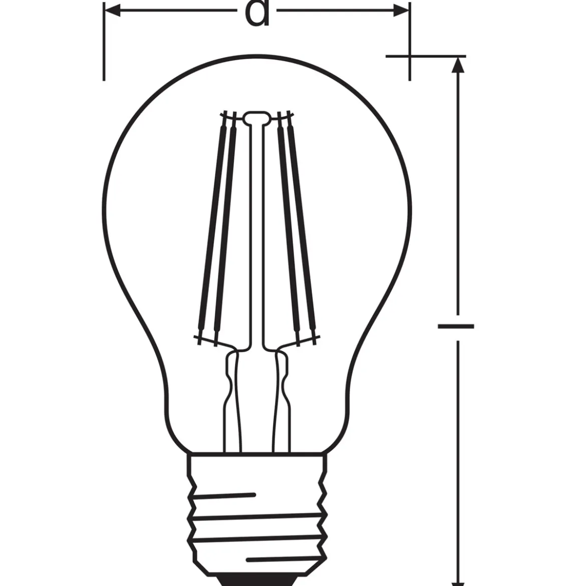 Osram LED-Leuchtmittel-Set Base Classic A 7W klar 3 Stück