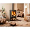 Panadero Kaminofen Tahoe 6,7kW Zeitbrand Schwarz Metallic