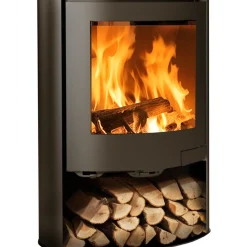 Panadero Kaminofen Tahoe 6,7kW Zeitbrand Schwarz Metallic