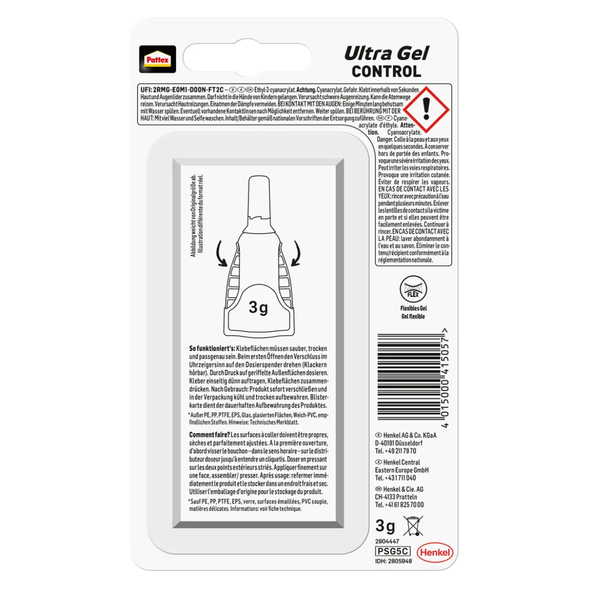 Pattex Sekundenkleber Ultra Gel Matic 3 g