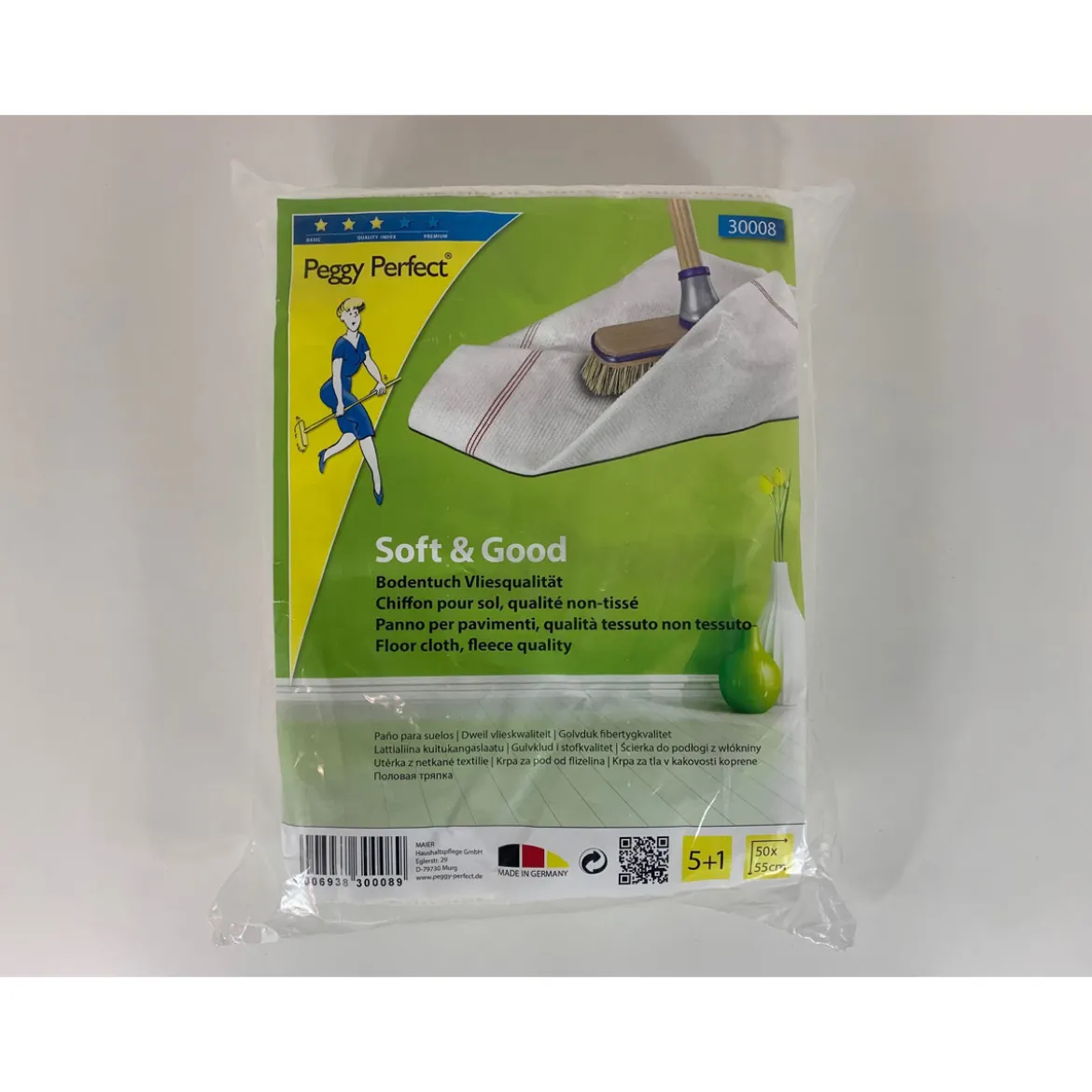 Peggy-Perfect Scheuertuch Vlies 5+1er Pack