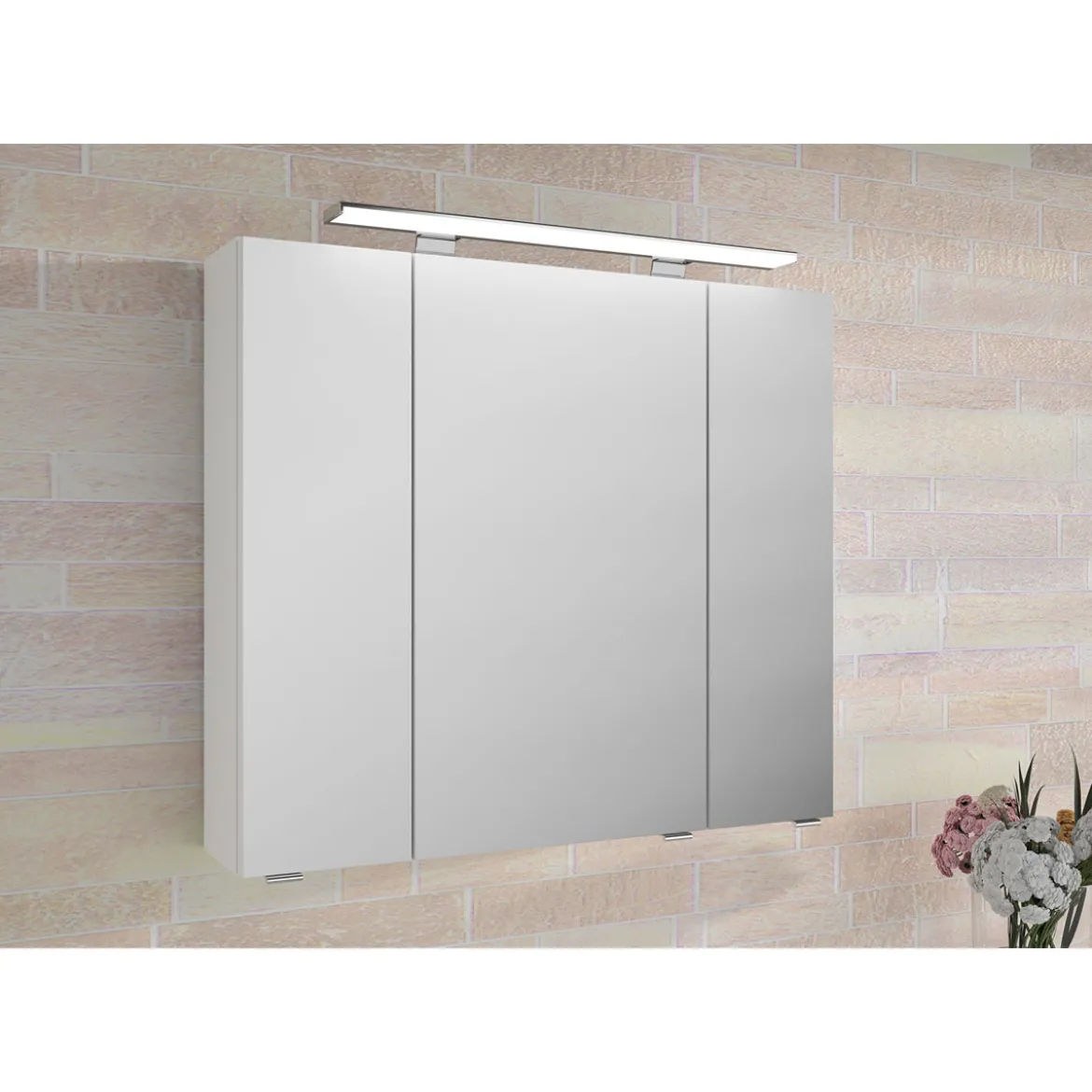 Pelipal Mineralmarmor-Waschtisch Trentino weiß 51 x 80 x 3,5 cm